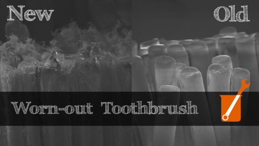 Toothbrush Microscope Check out the difference between a new and used toothbrush in this cool ...
