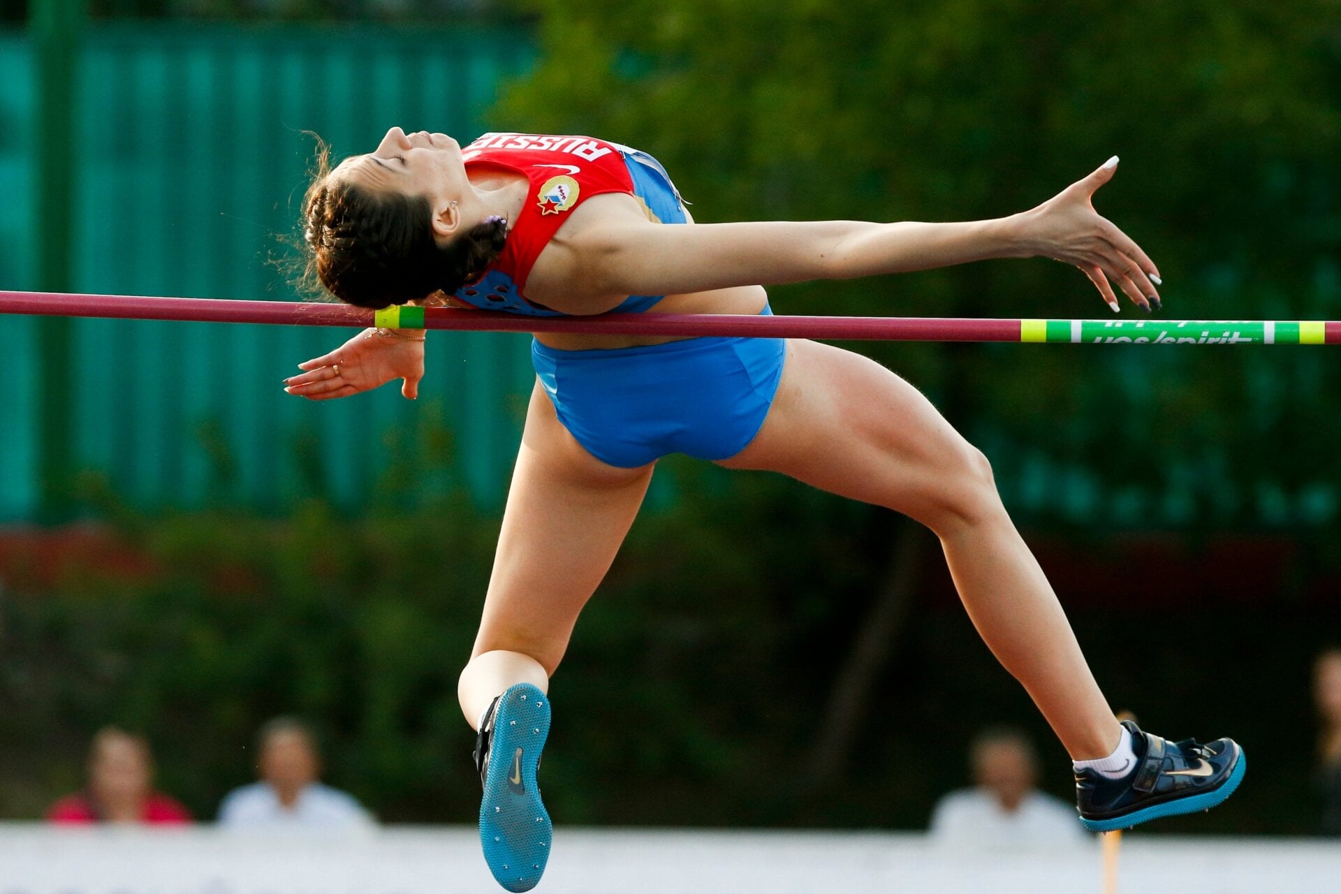 World Championships gold medalist Mariya Kuchina at a recent competition in Moscow. Kuchina is among the more than 100 athletes who have been barred from competing in the Rio Olympic Games by international sports federations. (AP Photo/Alexander Zemlianichenko)