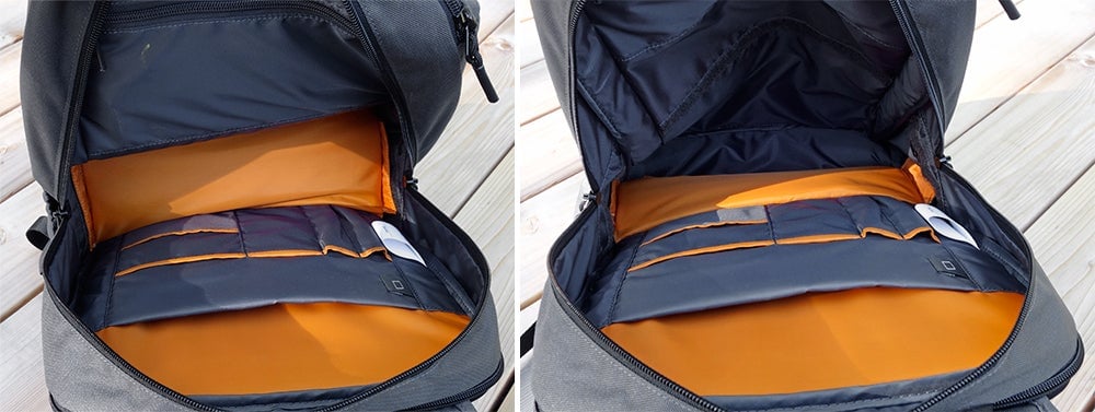 If you leave the Urbex’s GearBag at home, you can expand the bag’s capacity with a removable divider. (Image: Andrew Liszewski/Gizmodo)