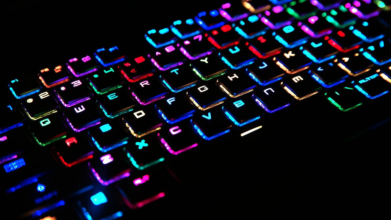 The RGB light behind each key can be customized individually.