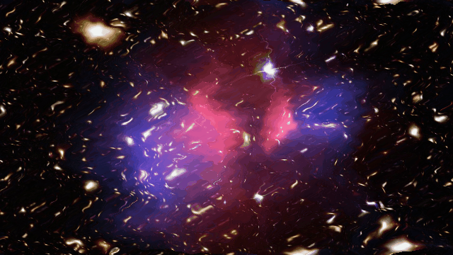 Gif: NASA, ESA, CFHT, CXO, M.J. Jee (University of California, Davis), and A. Mahdavi (San Francisco State University