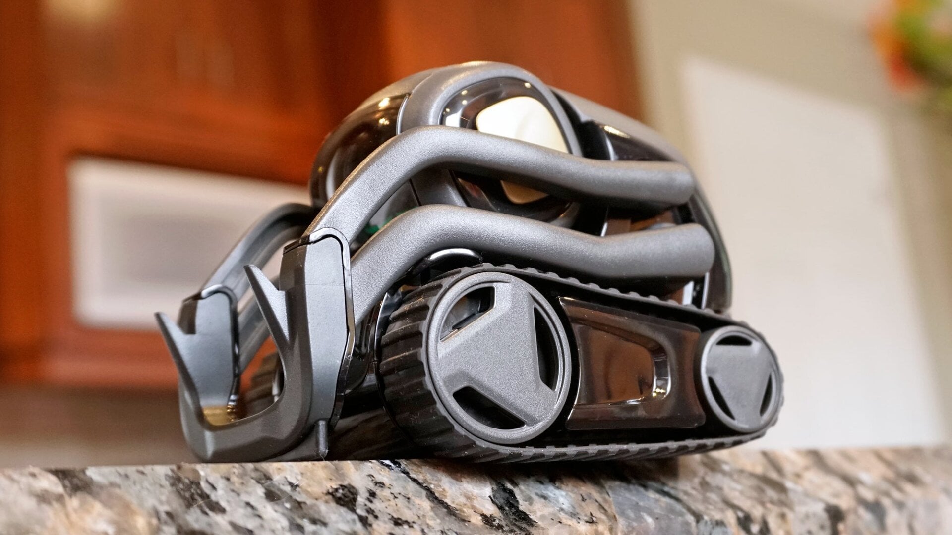 Vector’s sensors do a decent job at preventing it from rolling off a desk or table. But there are still times when the robot can slip off and take a nasty tumble.