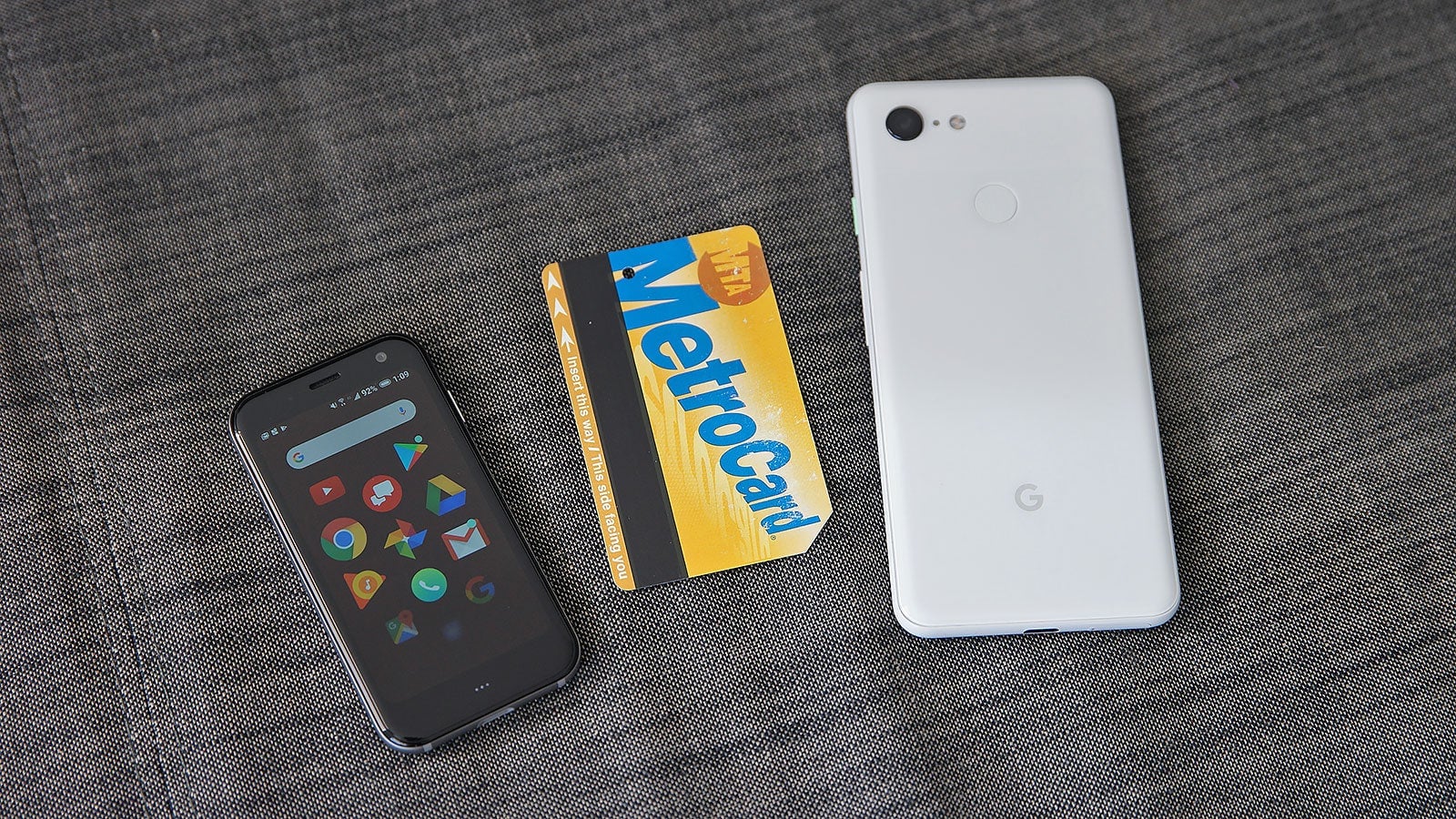 Here’s the size of the Palm compared to a Pixel 3.