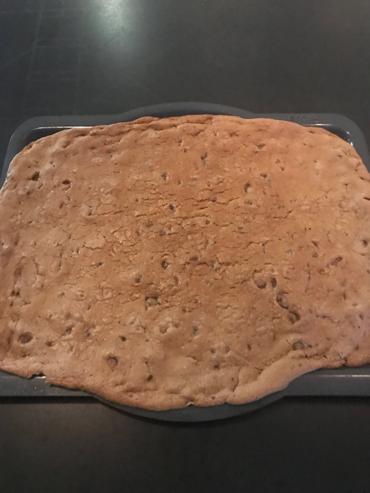 Behold the perfection of the blobular cookie cake.
