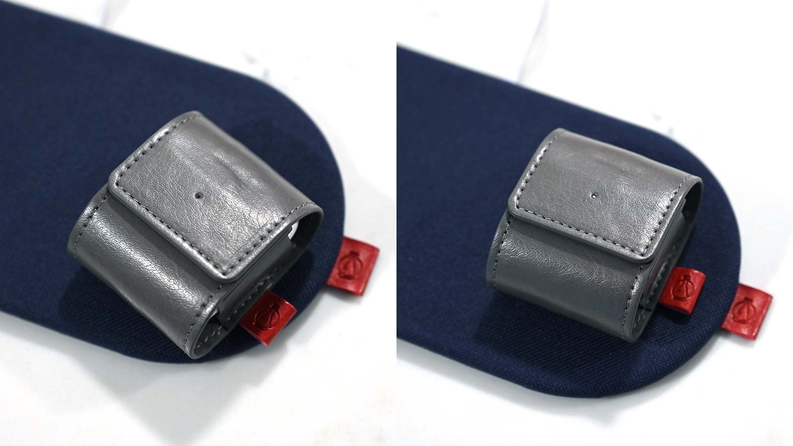 Here’s an example of the SliceCharge’s tolerance between charging and not charging as shown by the white light being off in the pic on the left. 