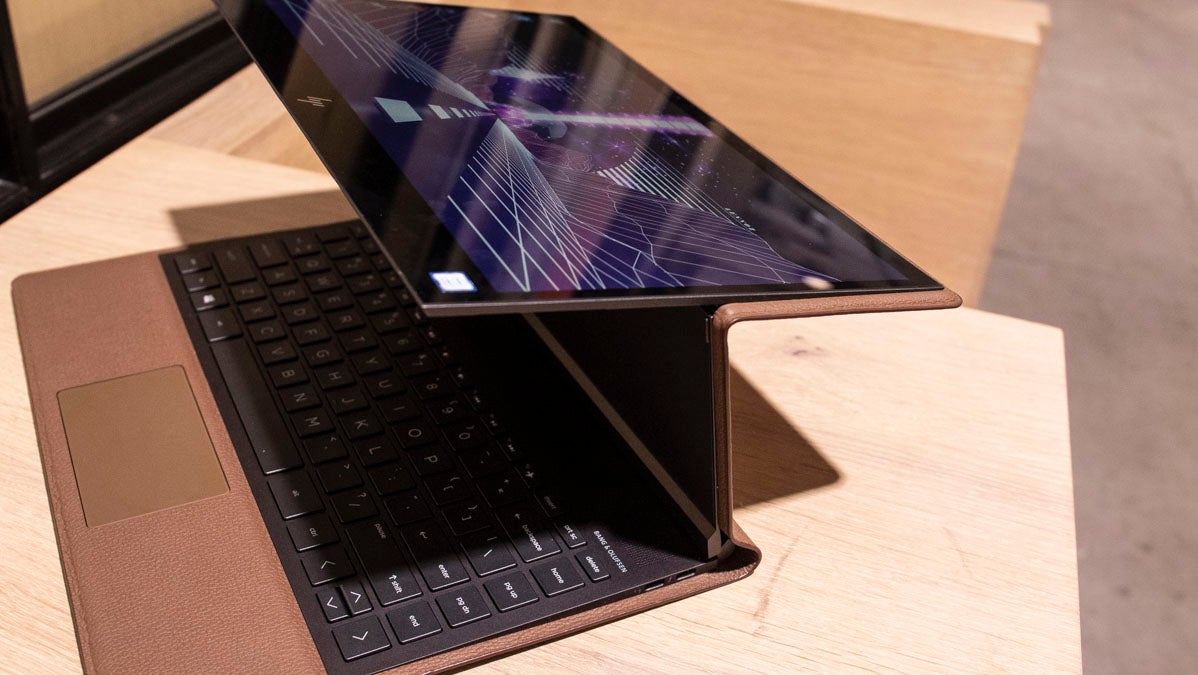 I had hopes for a secret fourth mode where you stare down at the display, but the keyboard doesn’t work outside of laptop mode.