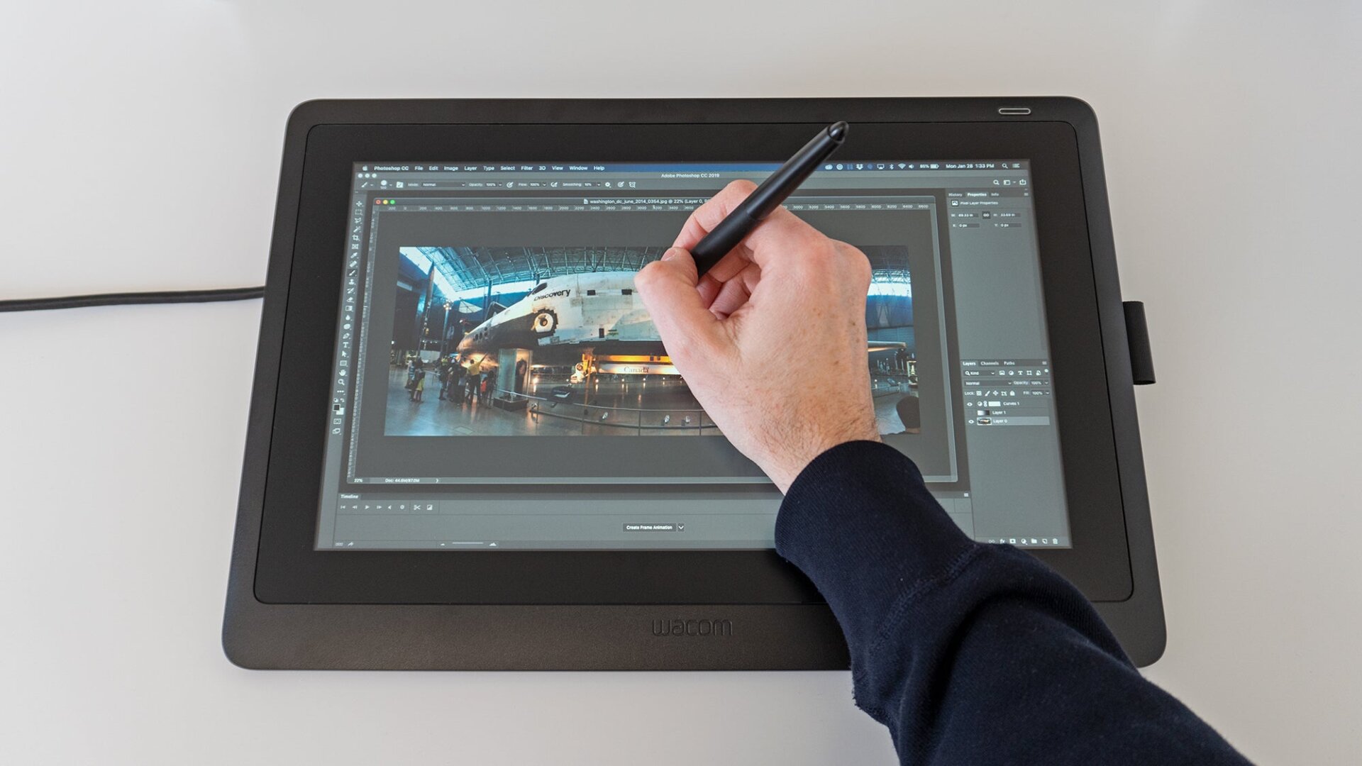 Software like Adobe Photoshop will feel much more at home on the Cintiq 16's display.
