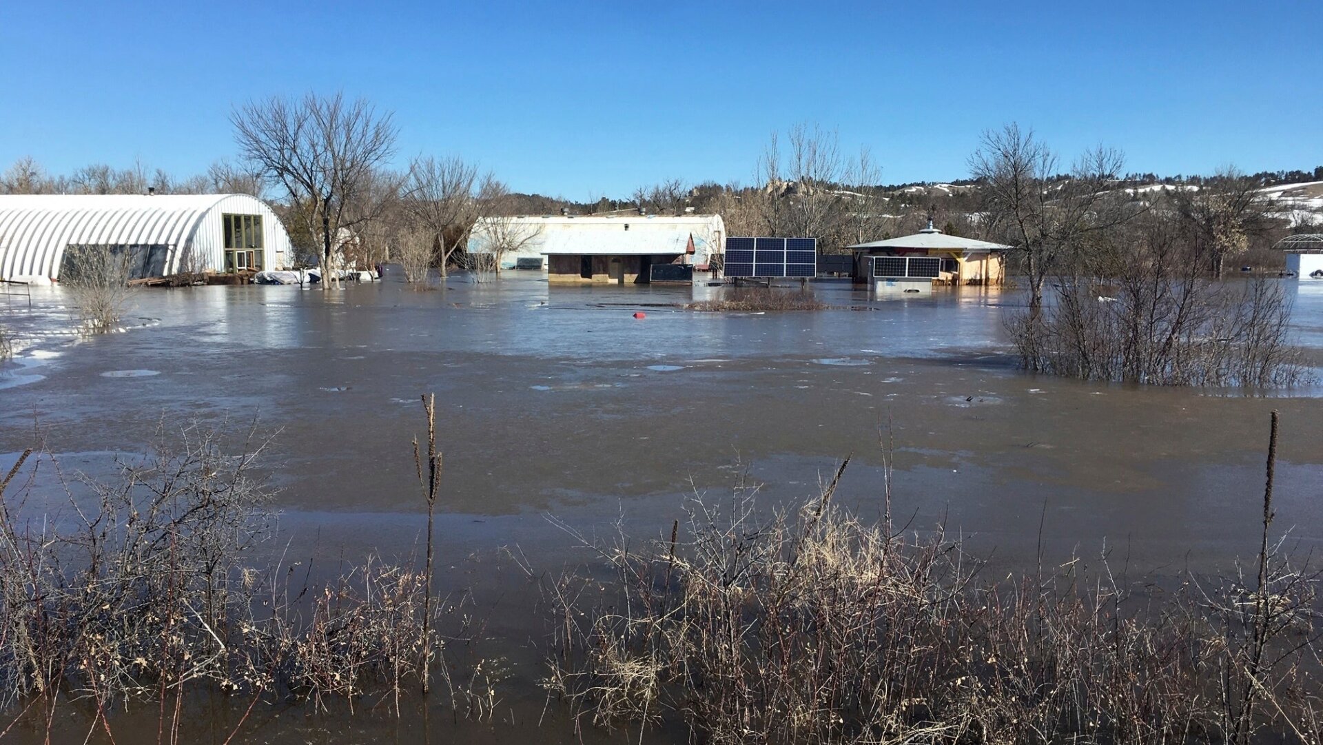 This is how flooding in March 2019 left one person’s property on the Pine Ridge Reservation.