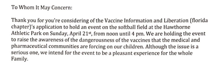 Screenshot: Callahan letter to City of Hawthorne