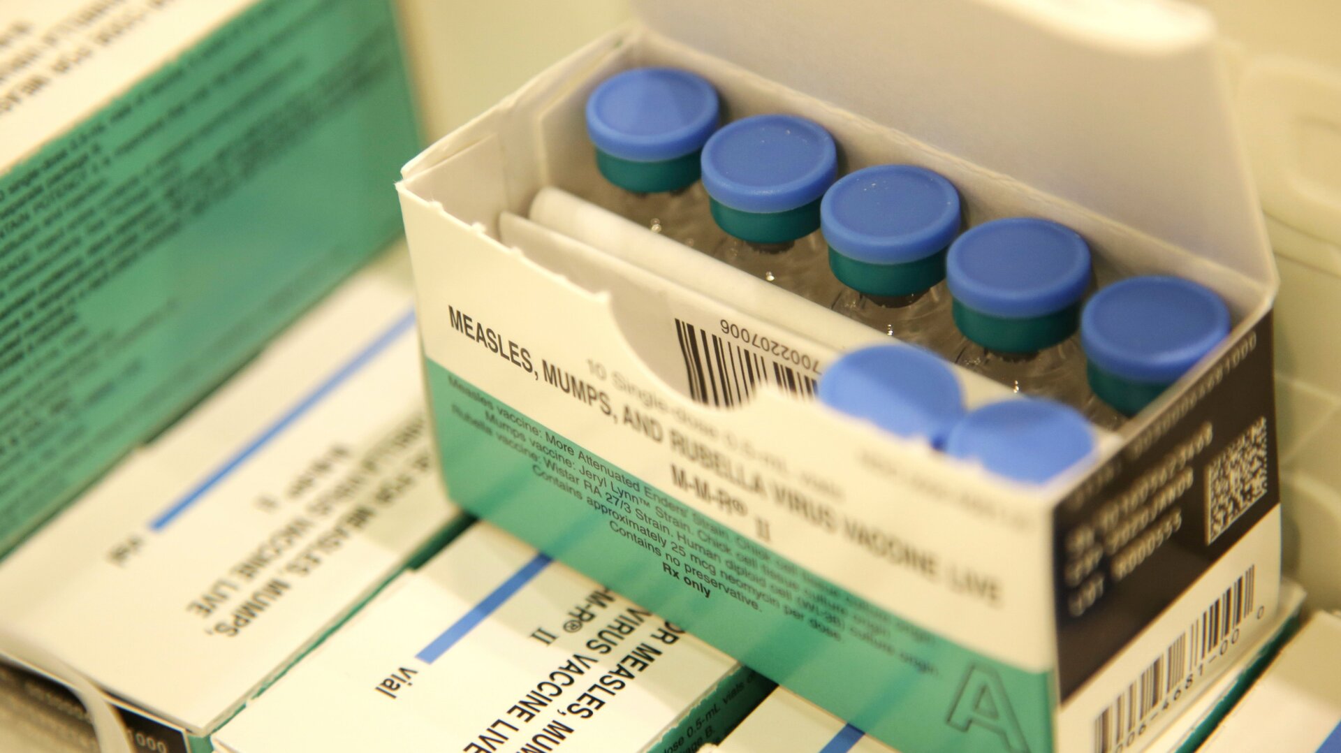 The MMR vaccine, stored at the Rockland County Health Department in Pomona, New York, on March 27, 2019.