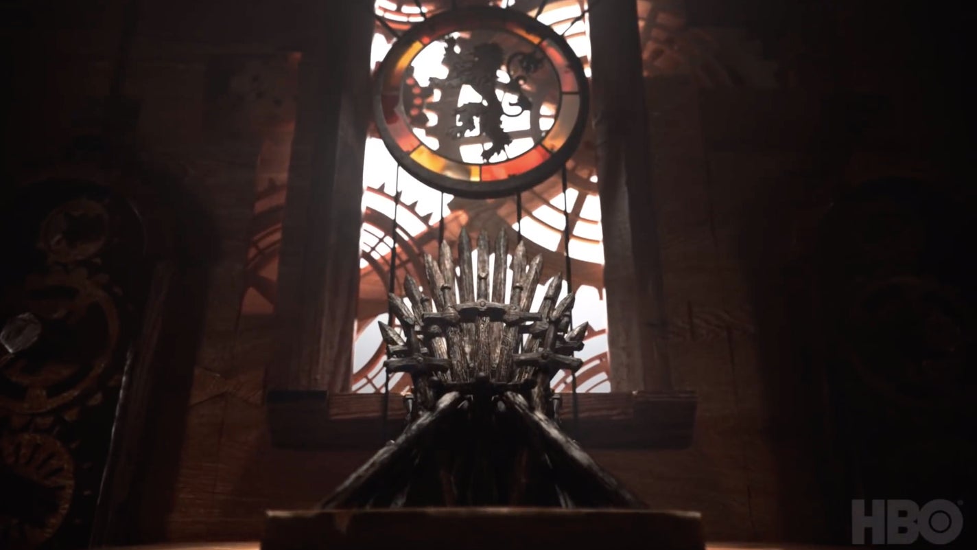 The Iron Throne sitting in King’s Landing.