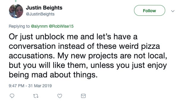 Screenshot: Justin Beights on Twitter