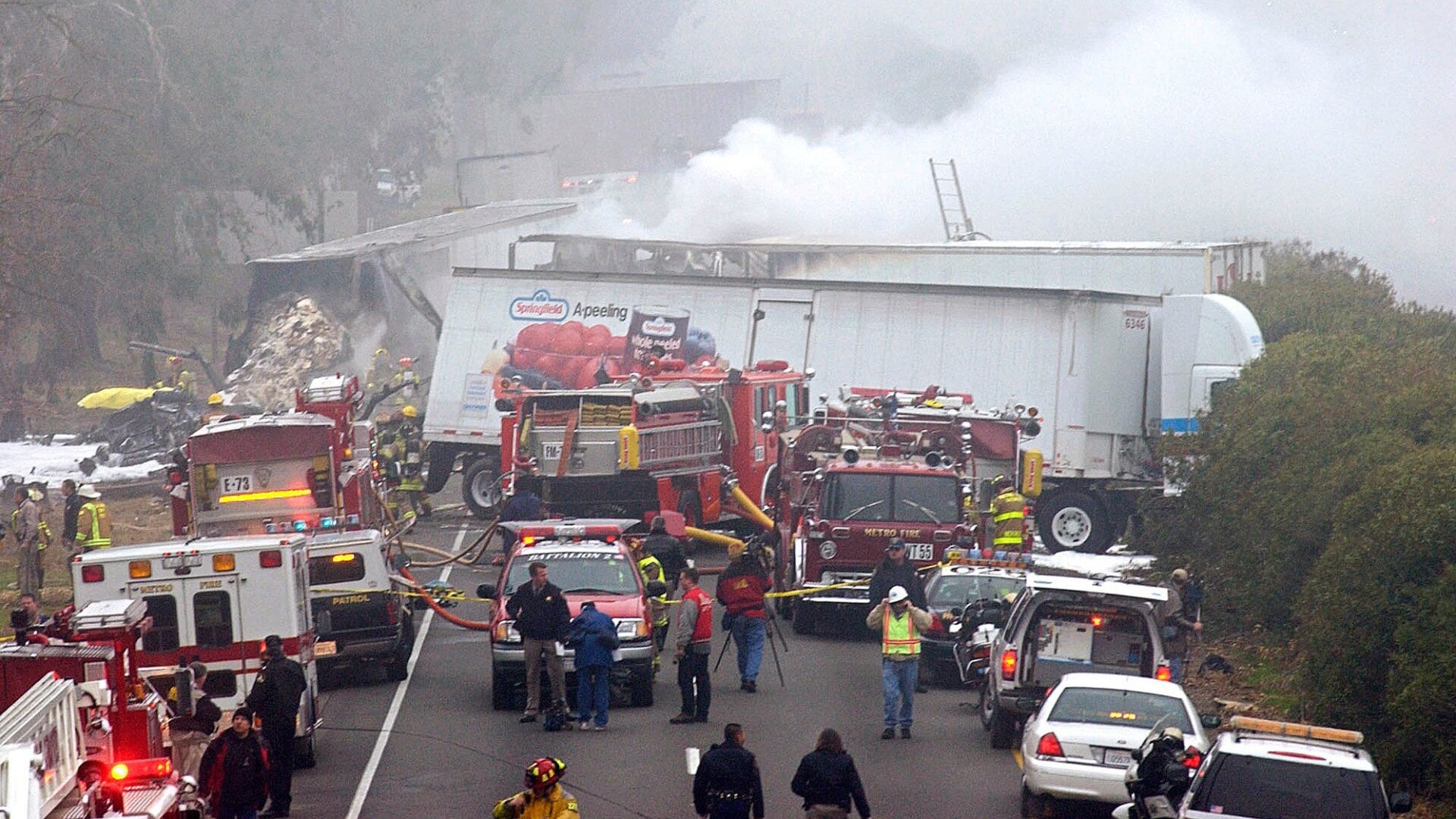 The fog was responsible for the death of three people back in December 2001 in Elk Grove, California.