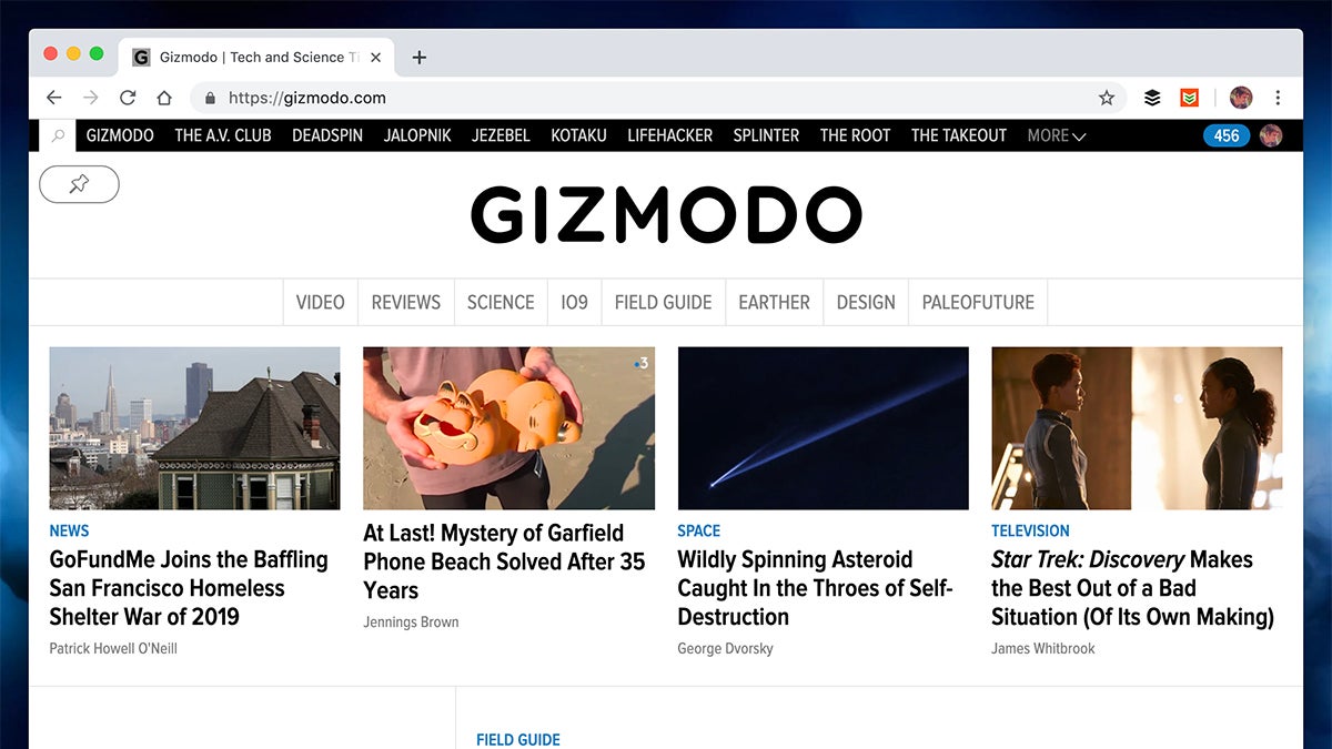 Screenshot: Gizmodo