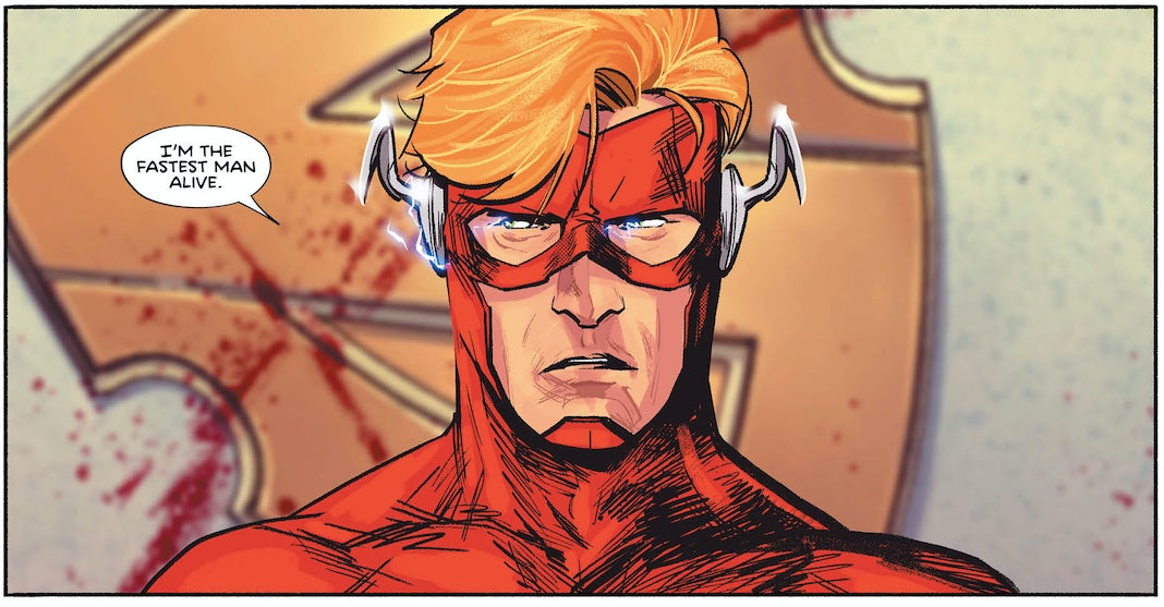 Wally West introducing himself.