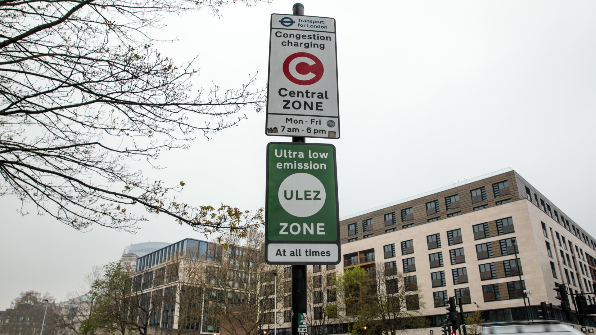 These signs let drivers know they’re entering the new ultra-low emissions zone.