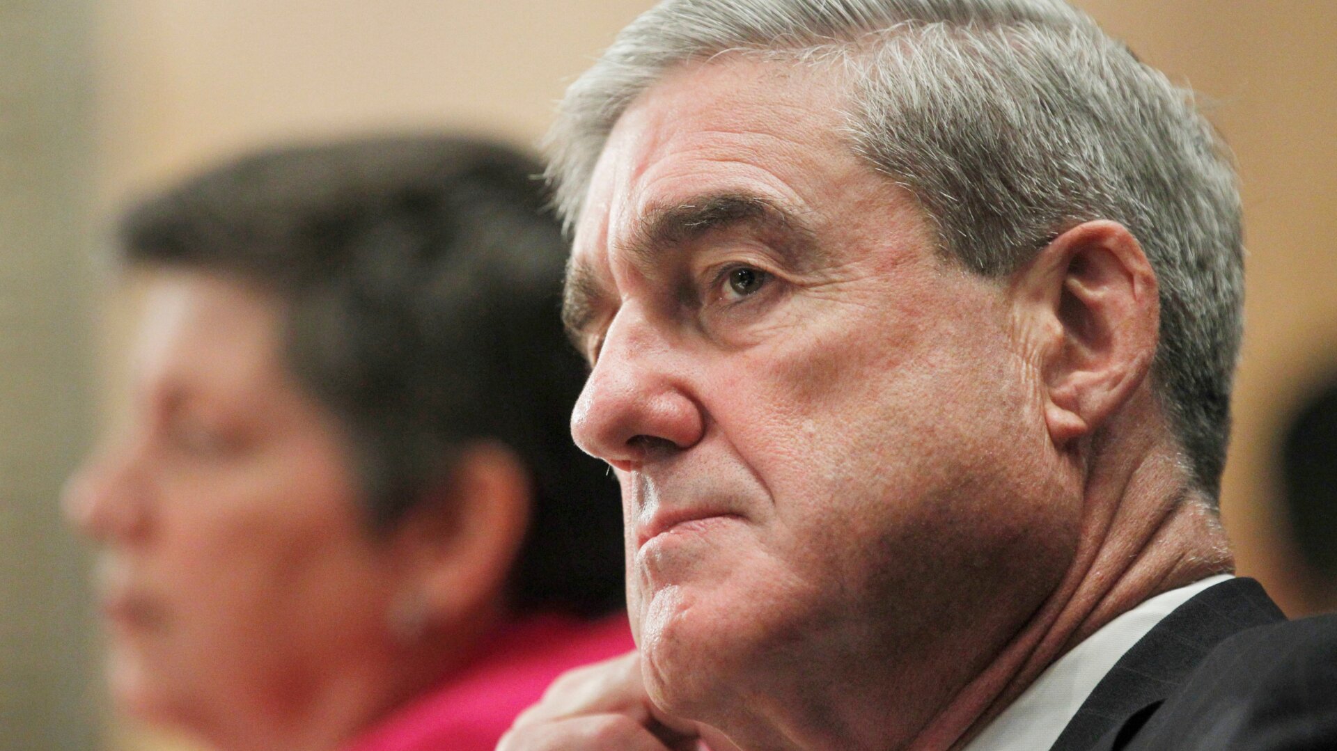 Then FBI Director Robert Mueller testifying on Capitol Hill in Washington, Wednesday, Sept. 22, 2010, before the Senate Homeland Security and Government Affairs Committee.