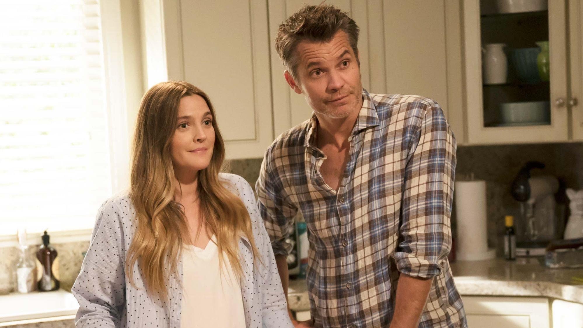 Drew Barrymore and Timothy Olyphant in Santa Clarita Diet.