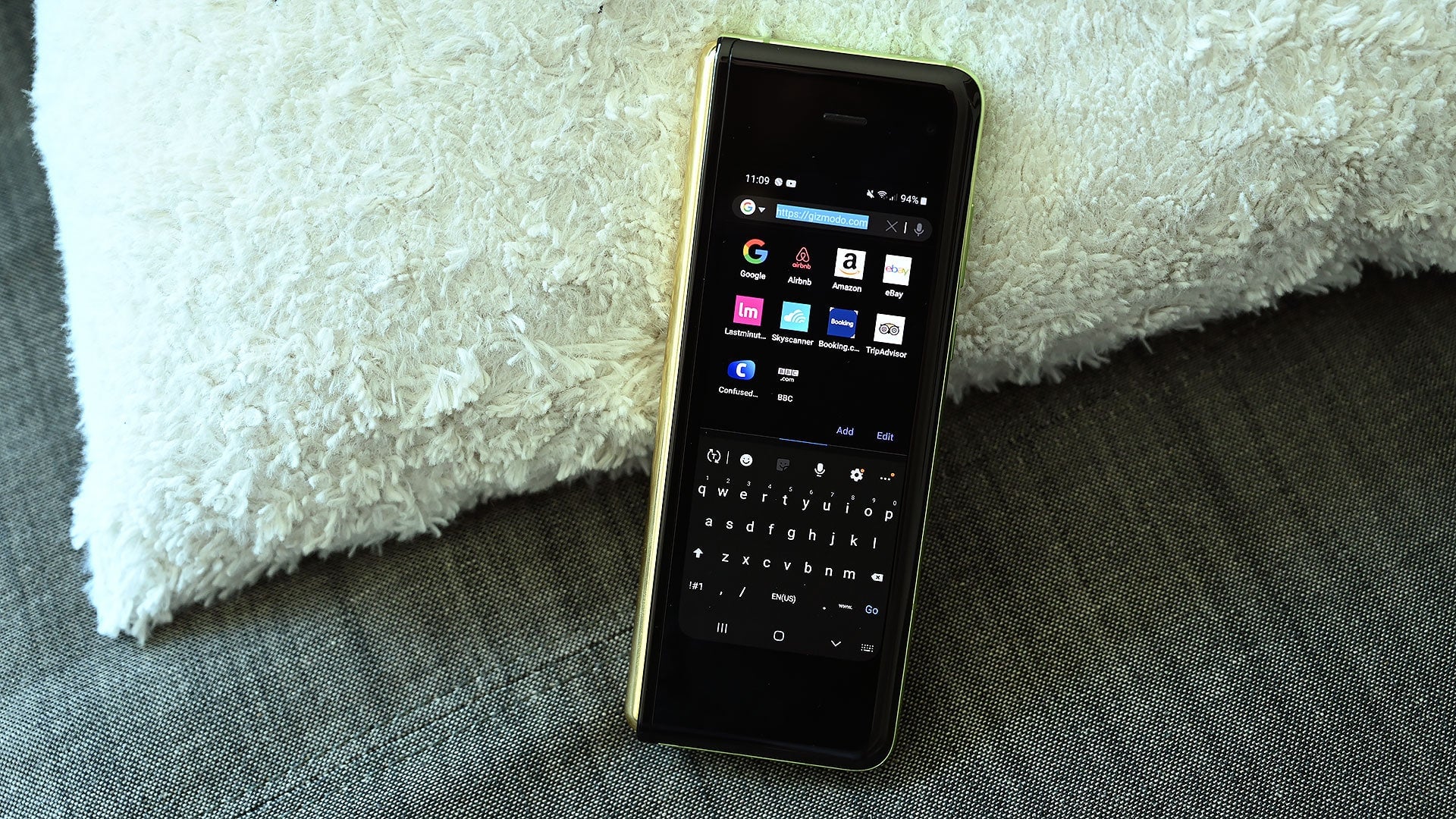 The cover screen is just too small, especially if you’re trying to type on it. 