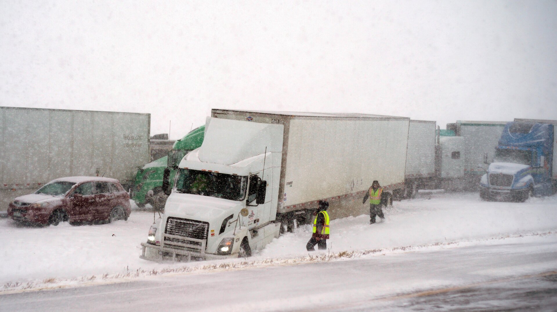 A scene from a February 2017 blizzard in Nebraska. Whiteout conditions will return to the Midwest on Wednesday.