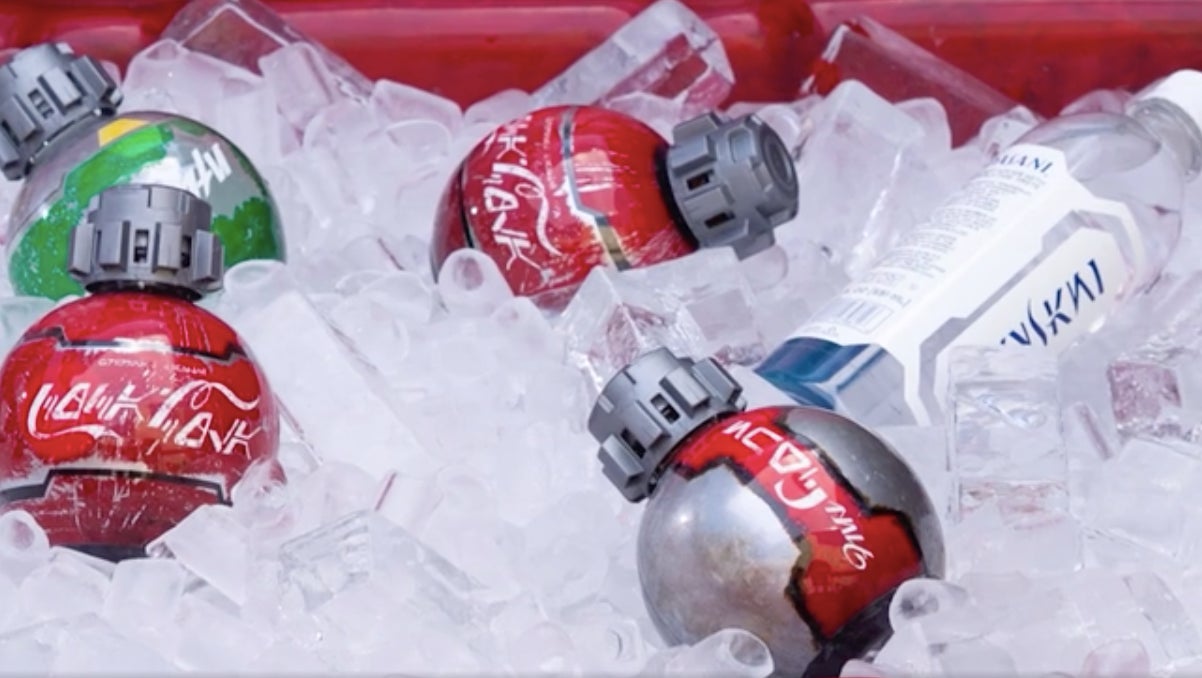 An assortment of Coke products styled like drinks from the world of Star Wars.