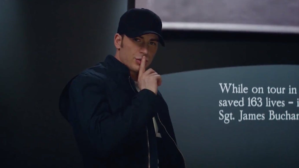 Captain America asking you to keep a secret.