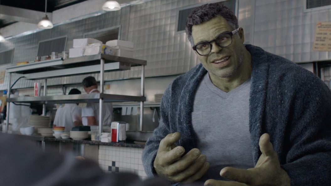 Mark Ruffalo as Professor  Hulk in Avengers: Endgame.