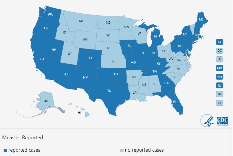 Screenshot: Center for Disease Control and Prevention (CDC