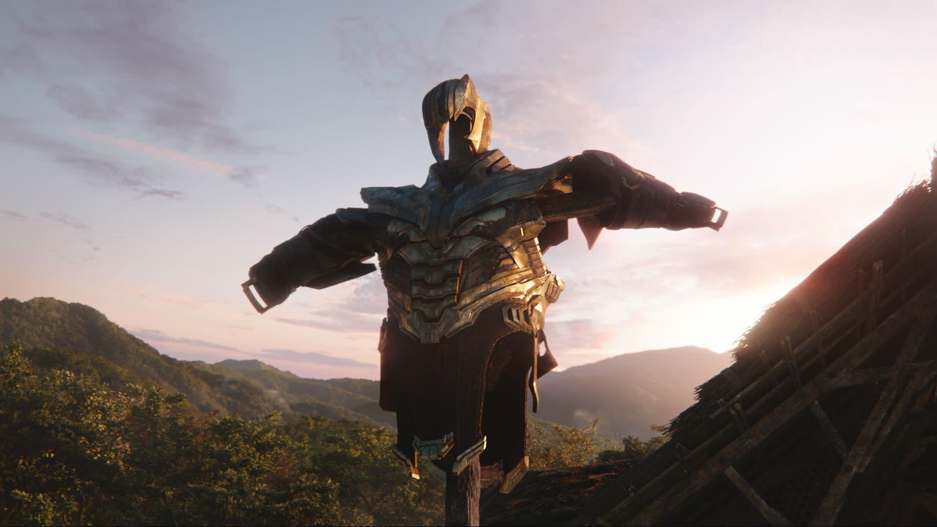 No, this is not a toy or a spoiler but there are no spoiler photos yet and if I put the toy here, that’s a spoiler, so I figured this was kind of displayed by Thanos like a toy.