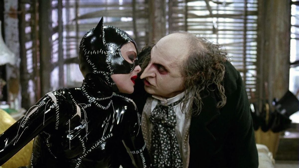 Michelle Pfeiffer and Danny DeVito in Batman Returns.