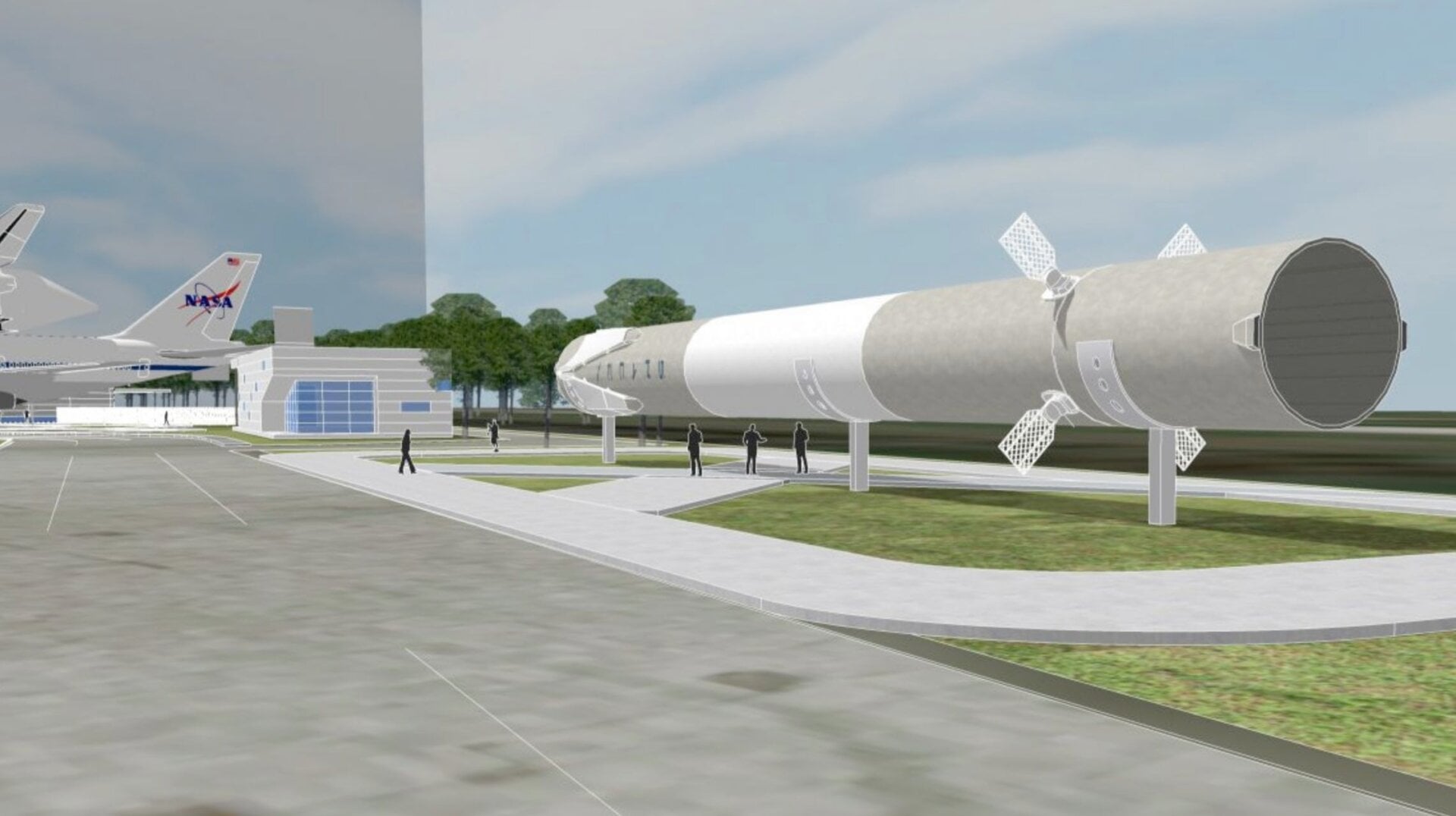 A mock-up of the new exhibit, which is scheduled to go on display in Houston later this summer.