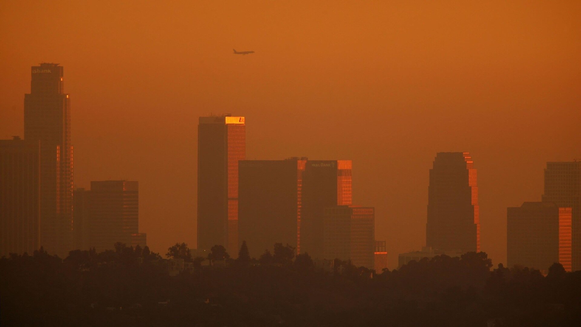 A smoggy day in Los Angeles.