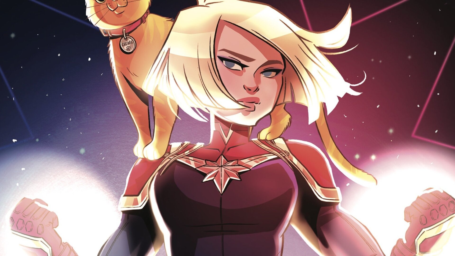 A crop of the cover of Captain Marvel #1.