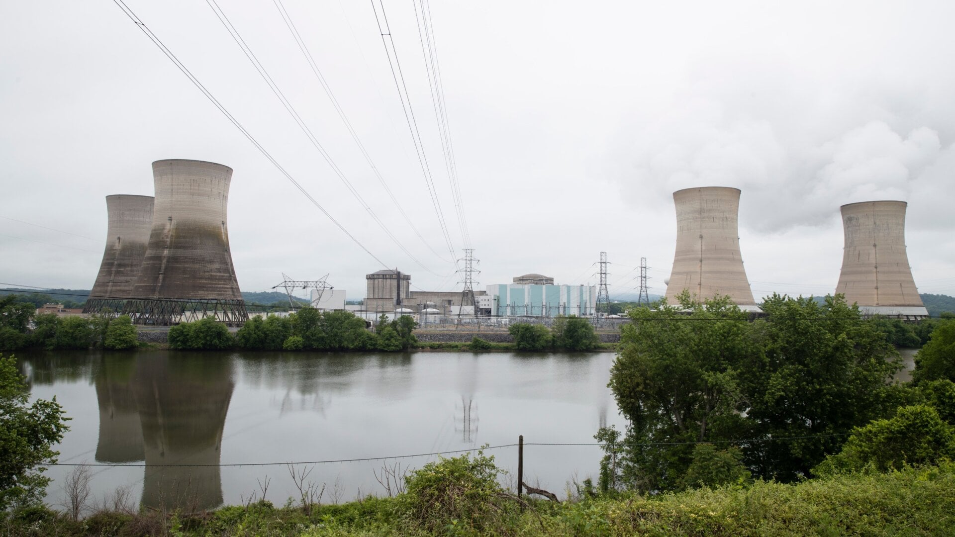 The Three Mile Island nuclear power plant in Middletown, Pennsylvania, in 2017.