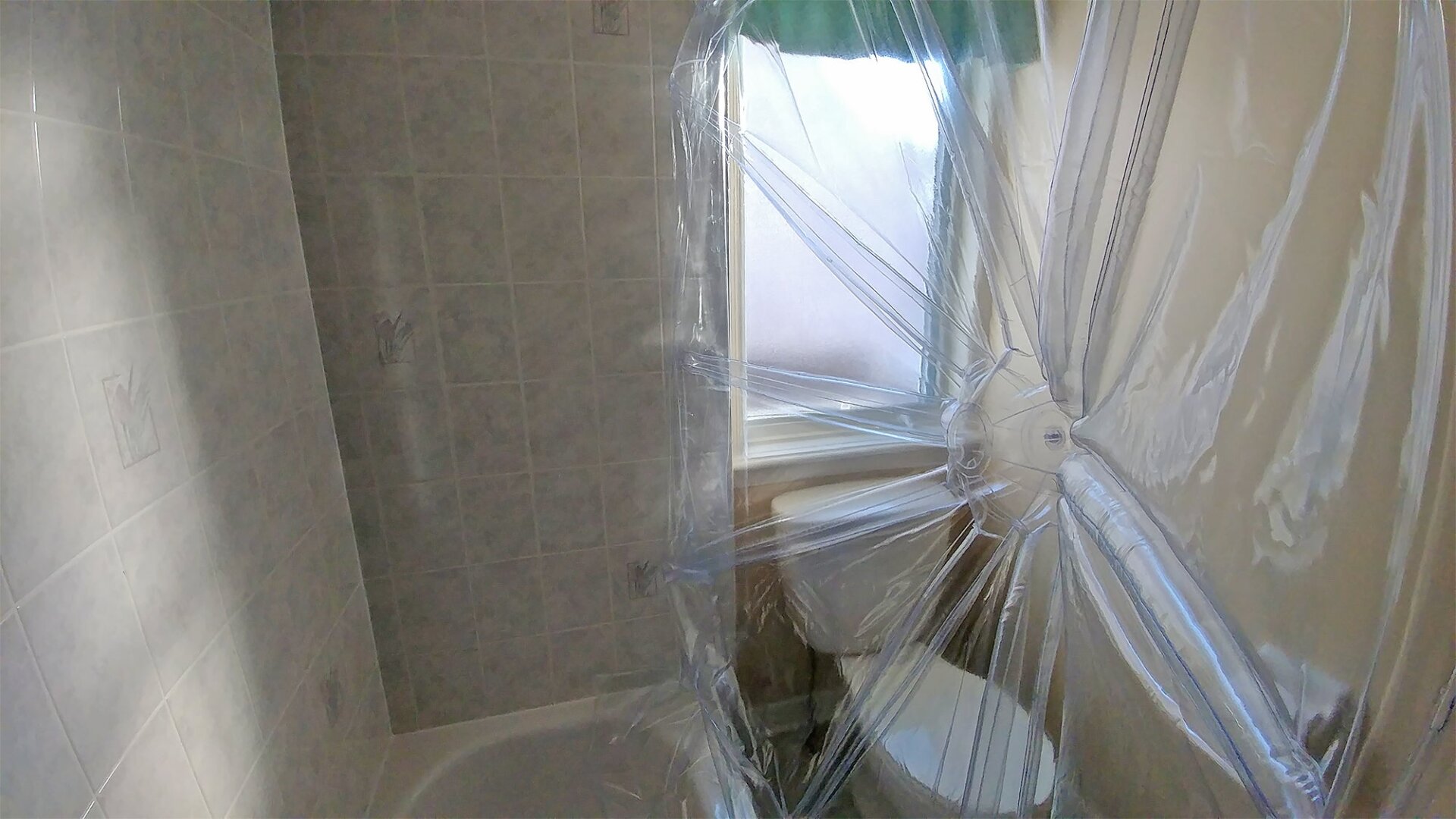 Is that a spa? Nope, just a photo of my newly upgraded bathtub shower getaway.