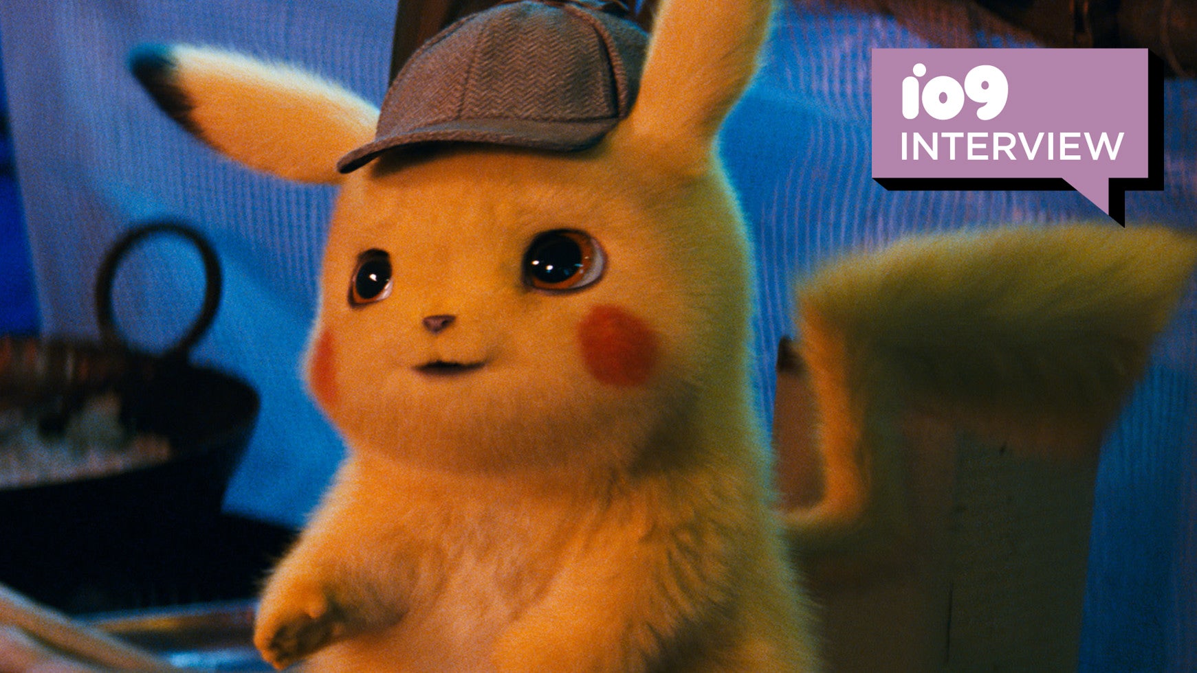 Pikachu, voiced by Ryan Reynolds.
