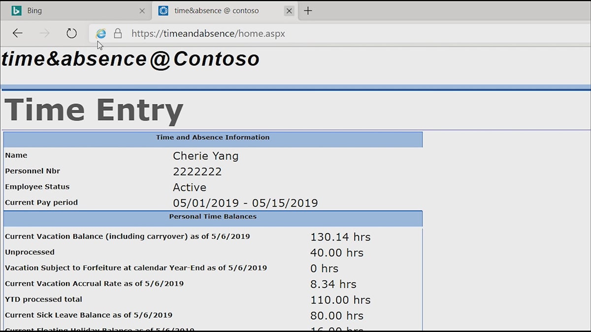 Screenshot: Microsoft