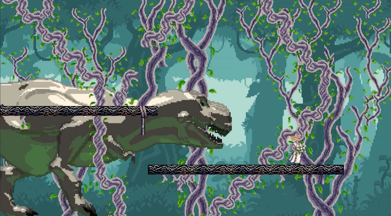 A still from the new video by the Vitamin String Quartet.