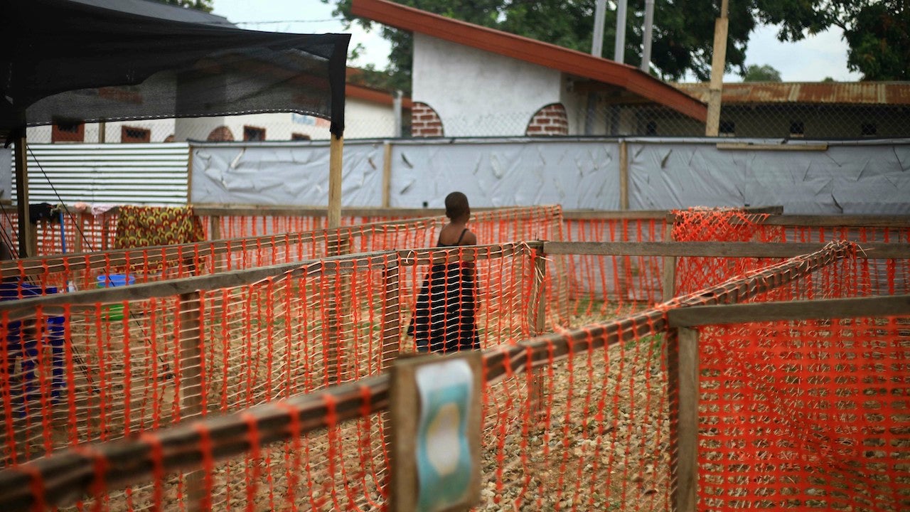 A child suspected of having Ebola virus, though not the one that died today, is seen at a treatment center in Beni, Eastern Congo on April, 16, 2019
