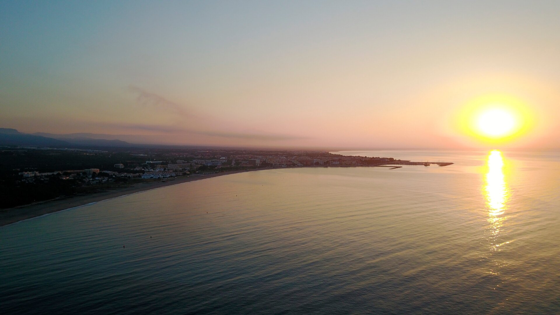 A beach off the coast of Tarragona, Spain.
