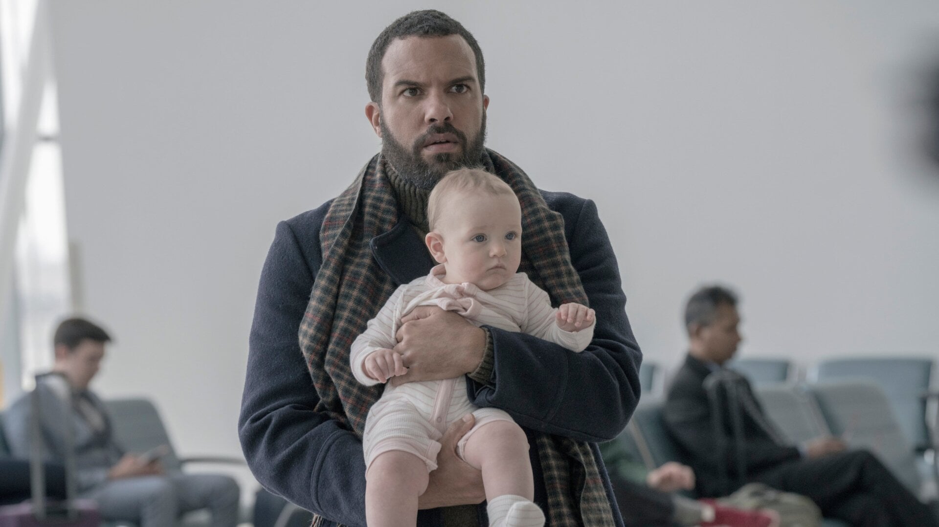 Luke (O. T. Fagbenle) and baby Nichole.