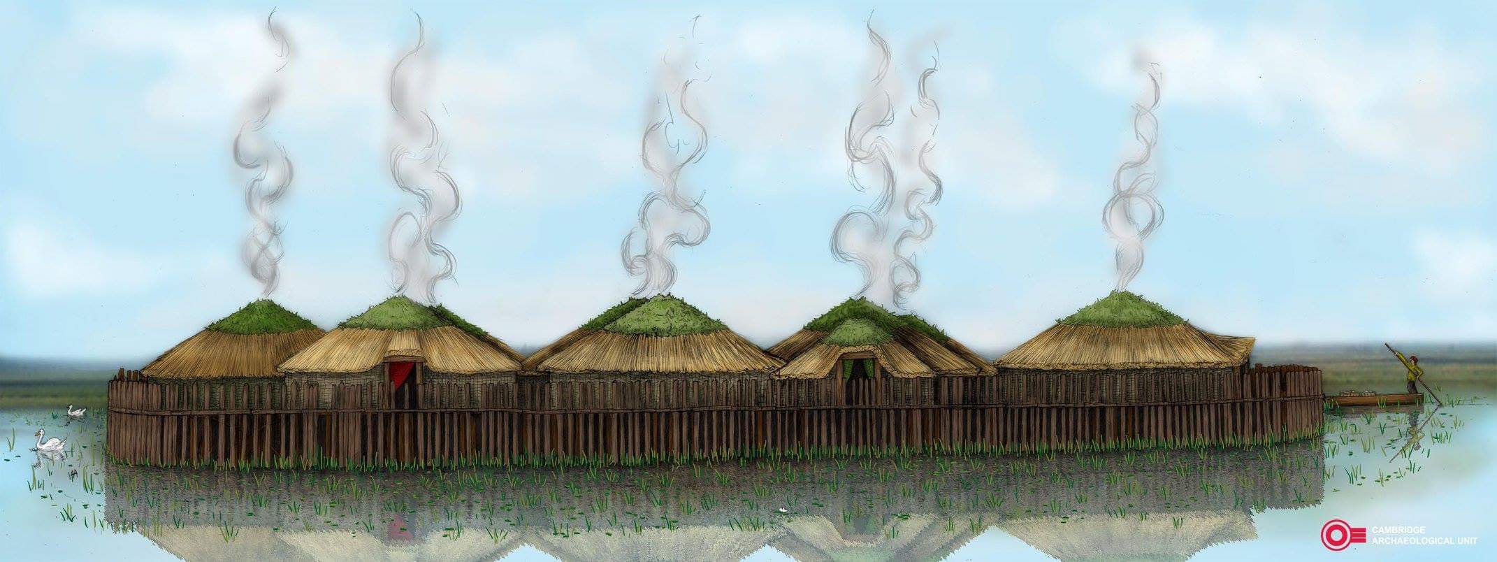 Artist’s reconstruction of Must Farm.