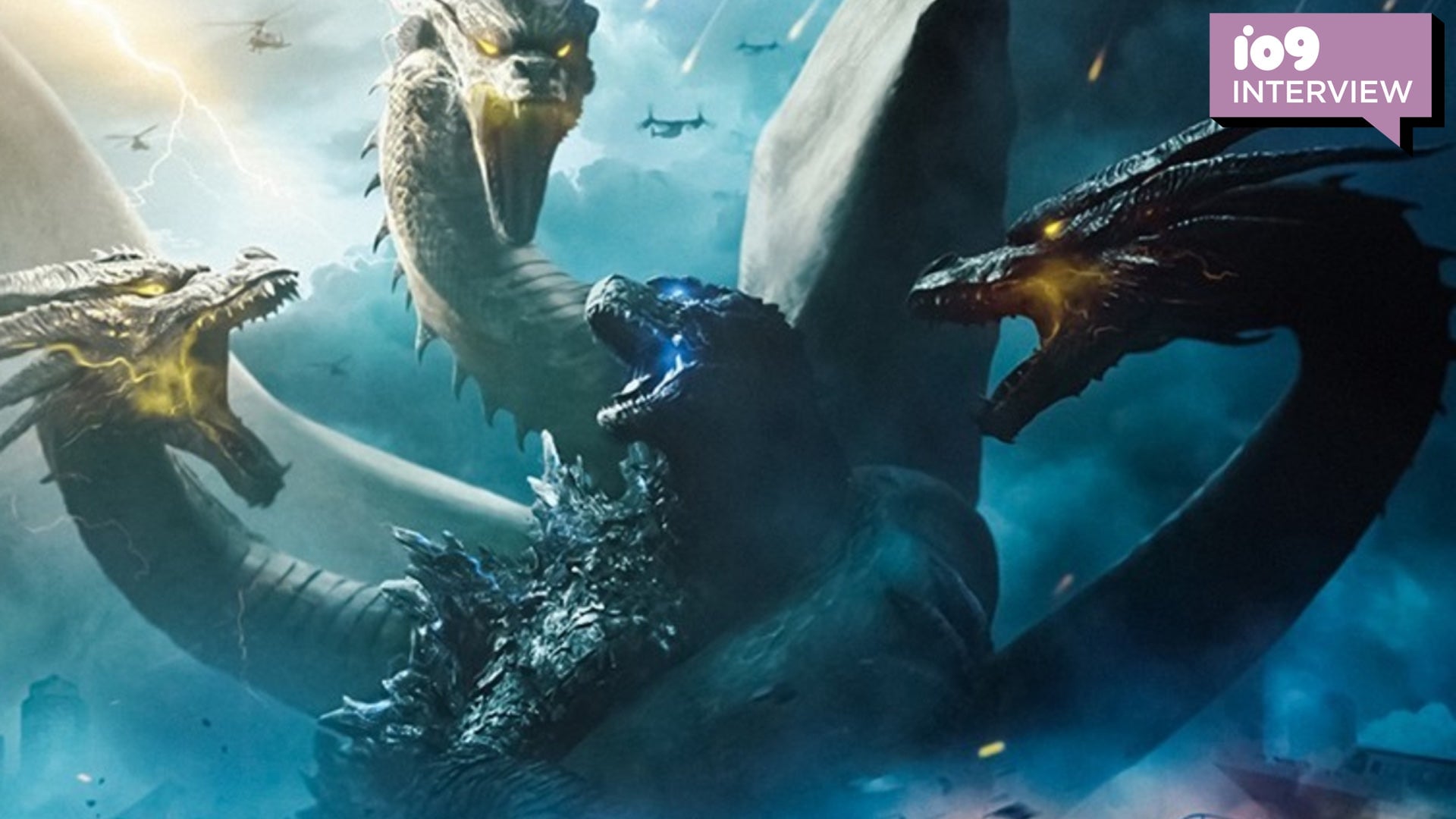 Godzilla and Ghidorah square off in a King of the Monsters poster.