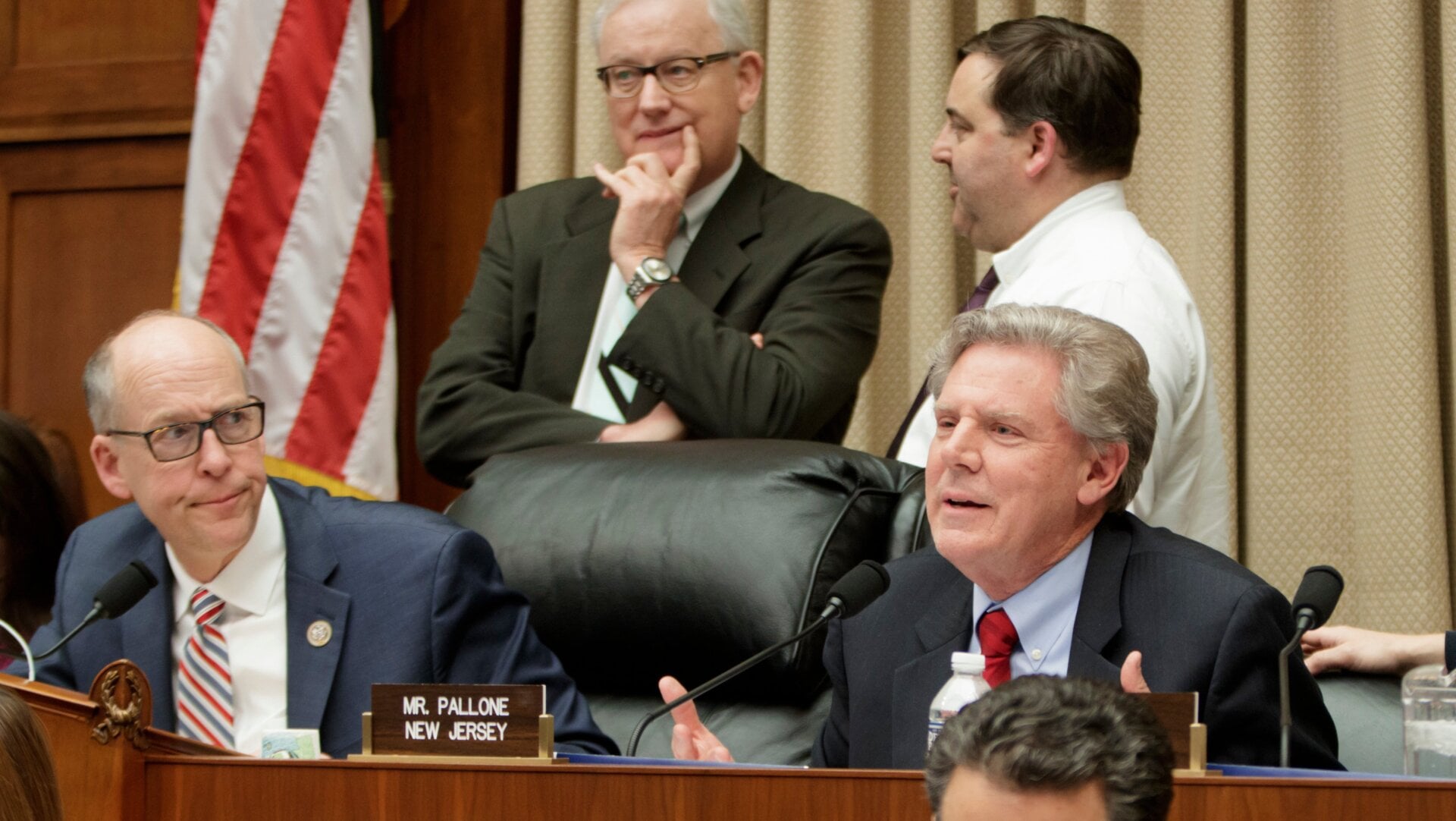 House Energy and Commerce Committee Chairman Rep. Greg Walden, R-Ore. listens as left as the committee’s ranking member Rep. Frank Pallone, D-N.J. speaks on Capitol Hill in Washington, Thursday, March 9, 2017.