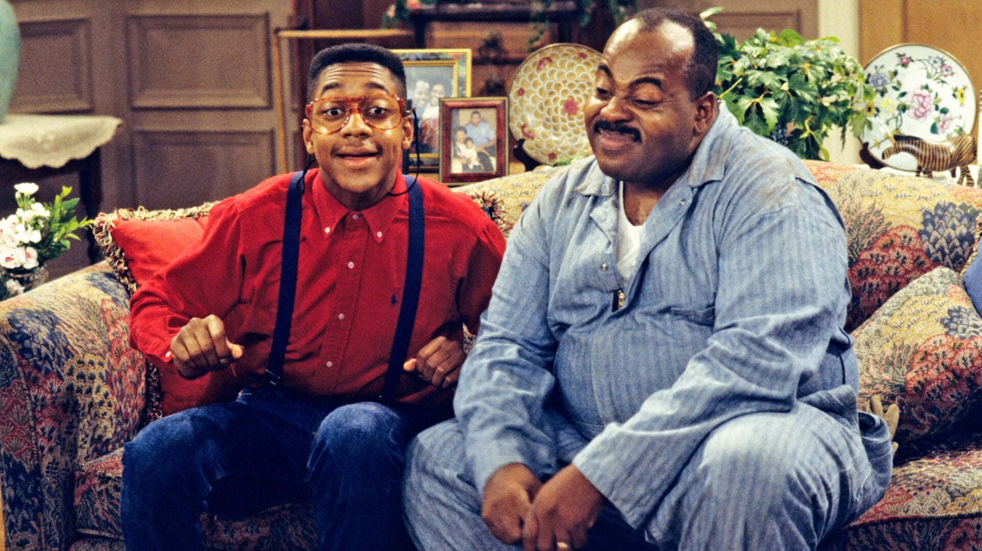 Urkel and Carl Winslow on Family Matters.