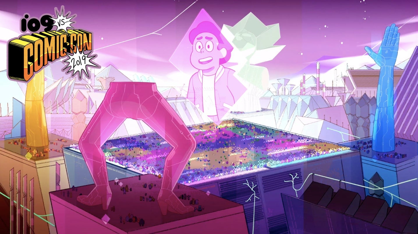 Steven streaming a message back to Homeworld.