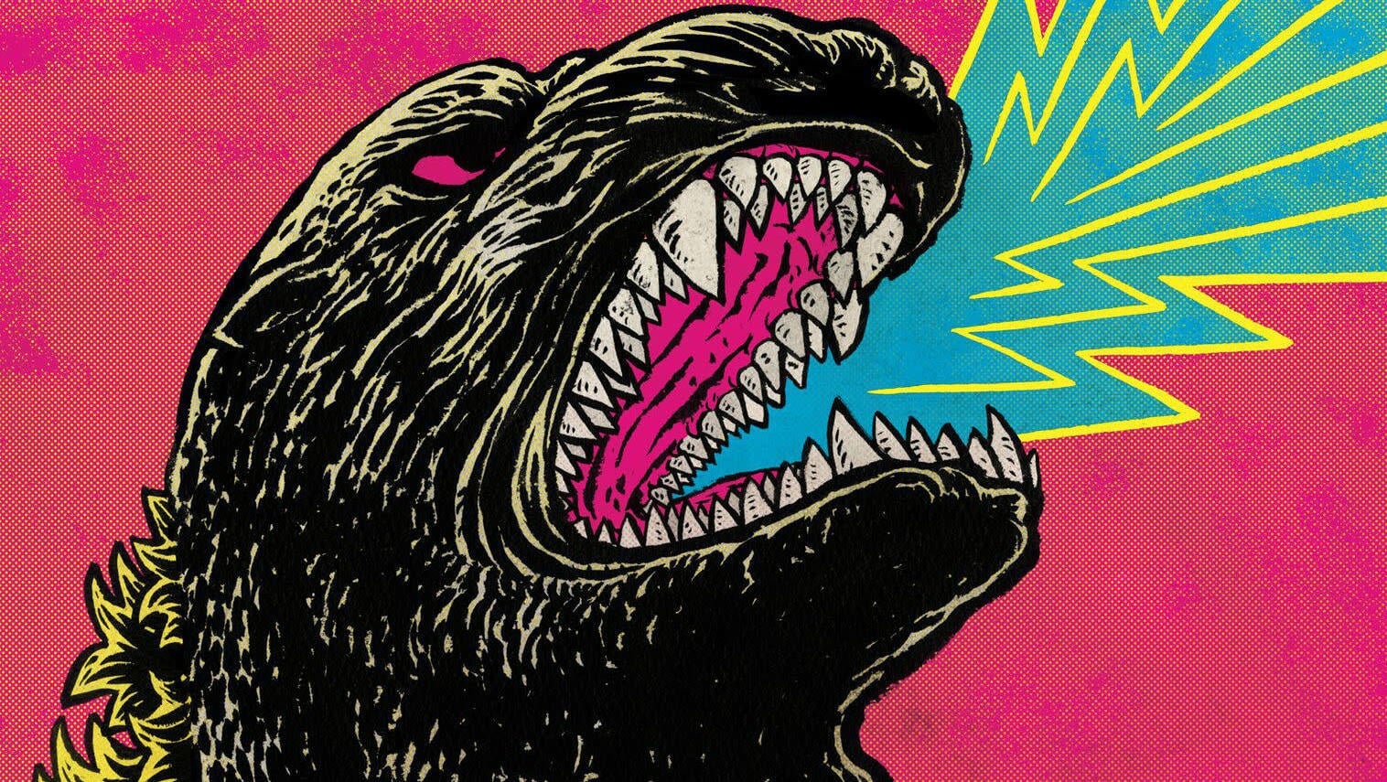 A crop of the epic cover for an even grander Godzilla release.