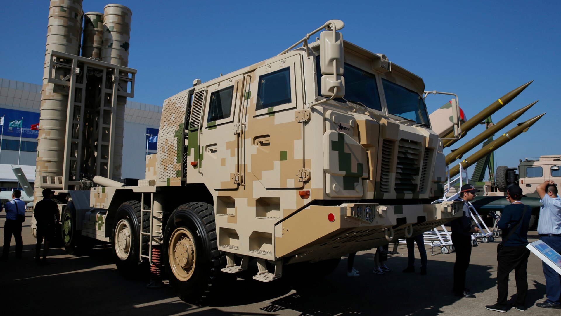 A Chinese WS-600L missile vertical-launching vehicle