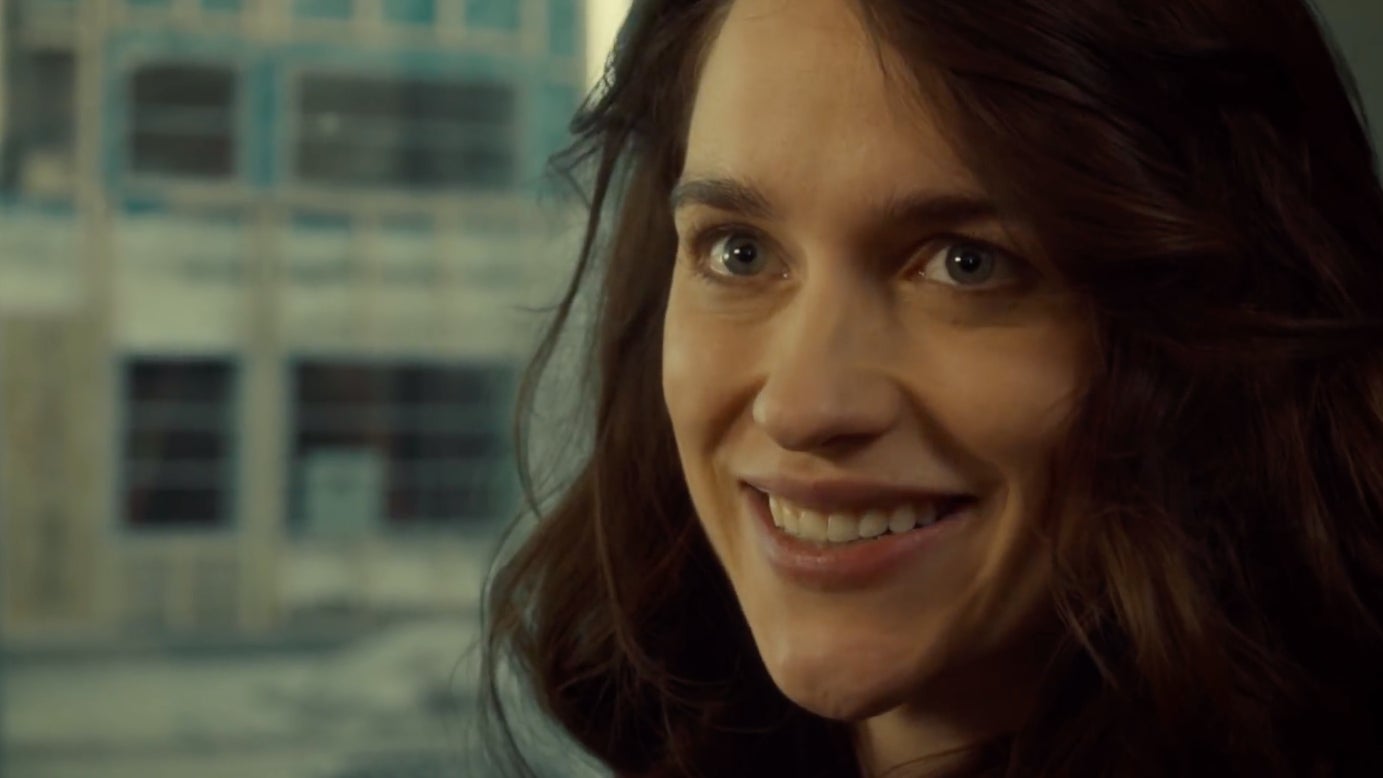 Melanie Scrofano as Wynonna Earp.