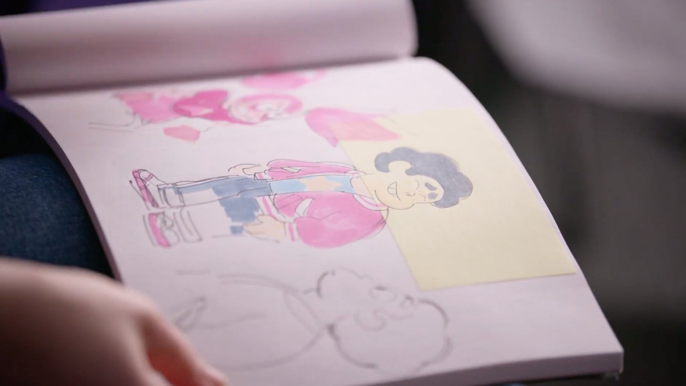 Sketches of Steven Universe’s new look.